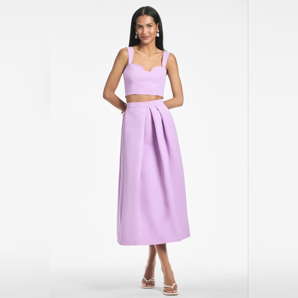 NWT Sachin & Babi Leighton pleated A-line Skirt Lilac Size 10